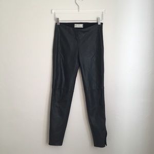 EUC Free People Faux Leather Leggings Moto Pants 0